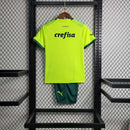Kit Infantil Nova Camisa + Shorts do Palmeiras Verde Fluorescente - 2023/24
