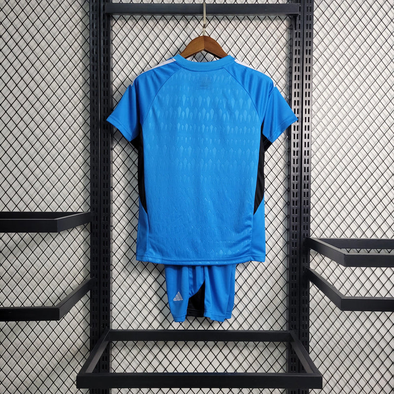 Kit Infantil Nova Camisa Real Madrid + Shorts GOLEIRO - 2023/2024
