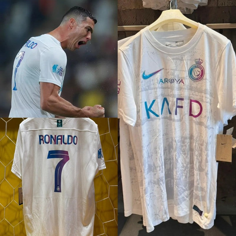 Nova Camisa Al-Nassr III 2023/2024 versão Jogador NIKE - BRANCA - [FRETE GRÁTIS]