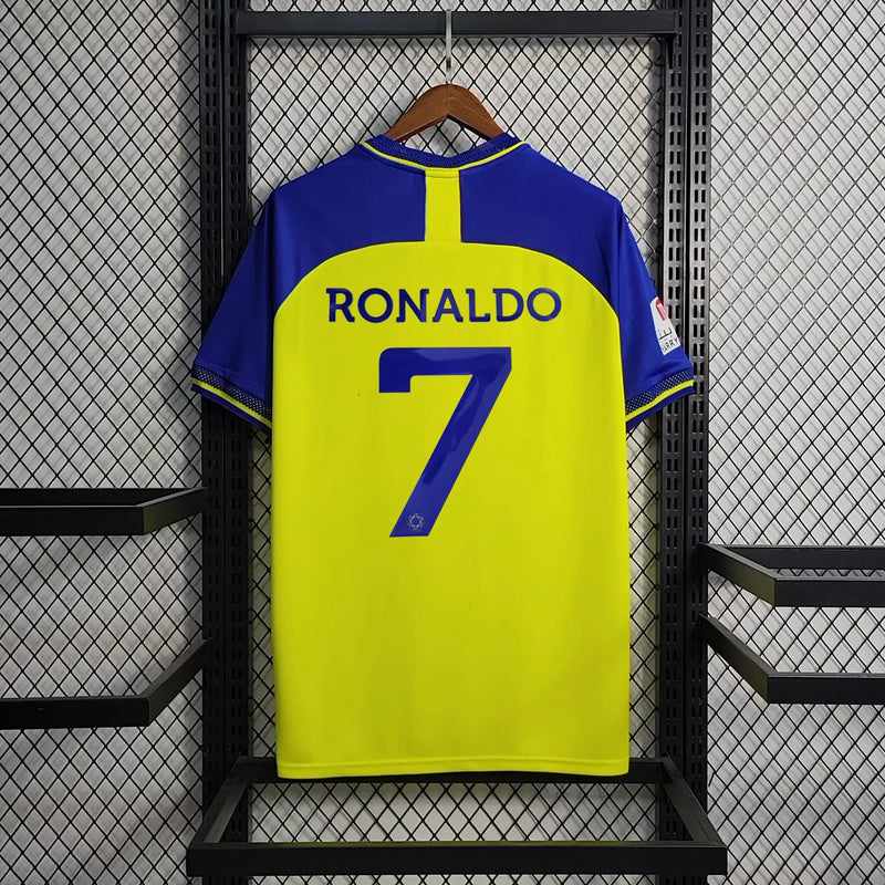 Nova Camisa Al-Nassr FC Home 2022/2023 Amarela e Azul - Torcedor [FRETE GRÁTIS]