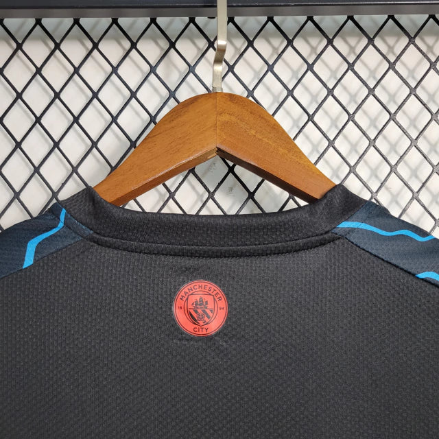 Camisa Manchester City III 2023/24 Torcedor - Preto e Azul