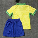 Novo Kit Infantil Brasil Copa América Camisa e Short 2024