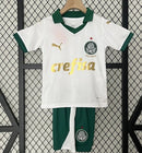 Kit Infantil Nova Camisa + Shorts do Palmeiras Branco e Verde- 2024/25