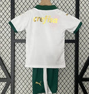 Kit Infantil Nova Camisa + Shorts do Palmeiras Branco e Verde- 2024/25