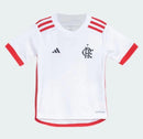 Kit Infantil Flamengo Branco Camisa + Shorts 2024/2025 (FRETE GRÁTIS)