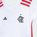 Kit Infantil Flamengo Branco Camisa + Shorts 2024/2025 (FRETE GRÁTIS)