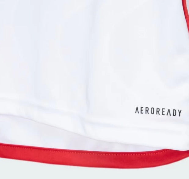 Kit Infantil Flamengo Branco Camisa + Shorts 2024/2025 (FRETE GRÁTIS)