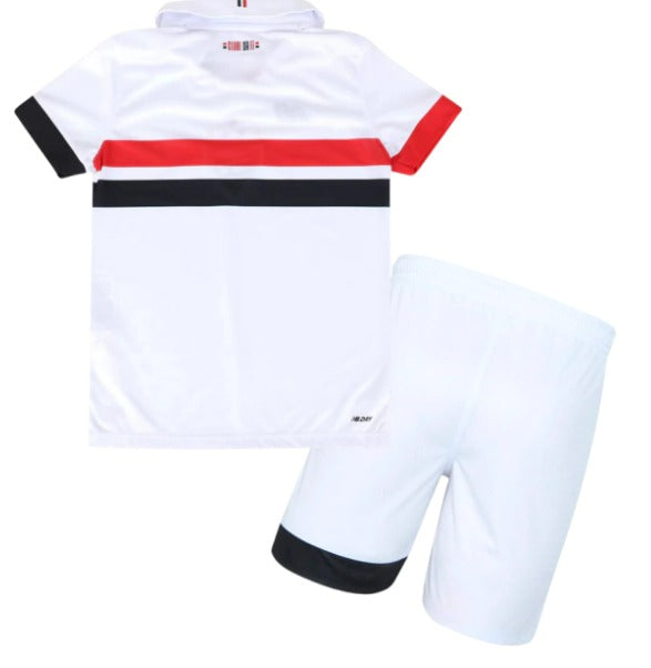 Kit Infantil São Paulo Branca Camisa e Short 2024/2025