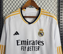 Camisa manga longa Real Madrid I 2023/24 - Torcedor Adidas Masculina - Branco [FRETE GRÁTIS]