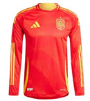 Camisa Espanha I 2024 Torcedor Manga Longa - Vermelho Eurocopa 2024 [FRETE GRÁTIS]