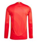 Camisa Espanha I 2024 Torcedor Manga Longa - Vermelho Eurocopa 2024 [FRETE GRÁTIS]