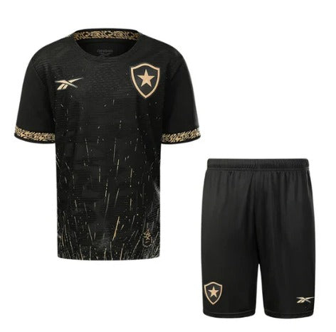 Novo Kit Infantil Camisa Botafogo + Shorts 24/25 Preto [FRETE GRÁTIS]