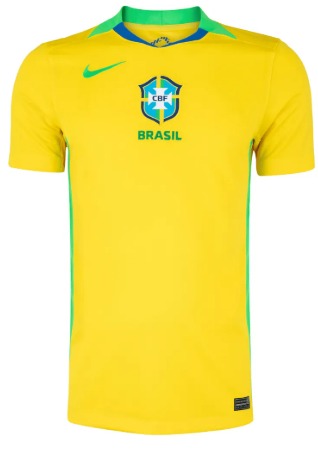Nova Camisa Seleção Brasileira I 25/26 - Amarela com detalhes em verde