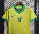 Novo Kit Infantil Brasil Copa América Camisa e Short 2024