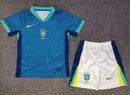Novo Kit Infantil Brasil Copa América Camisa e Short 2024