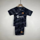 Kit Infantil Nova Camisa Barcelona + Shorts GOLEIRO - 2023/2024